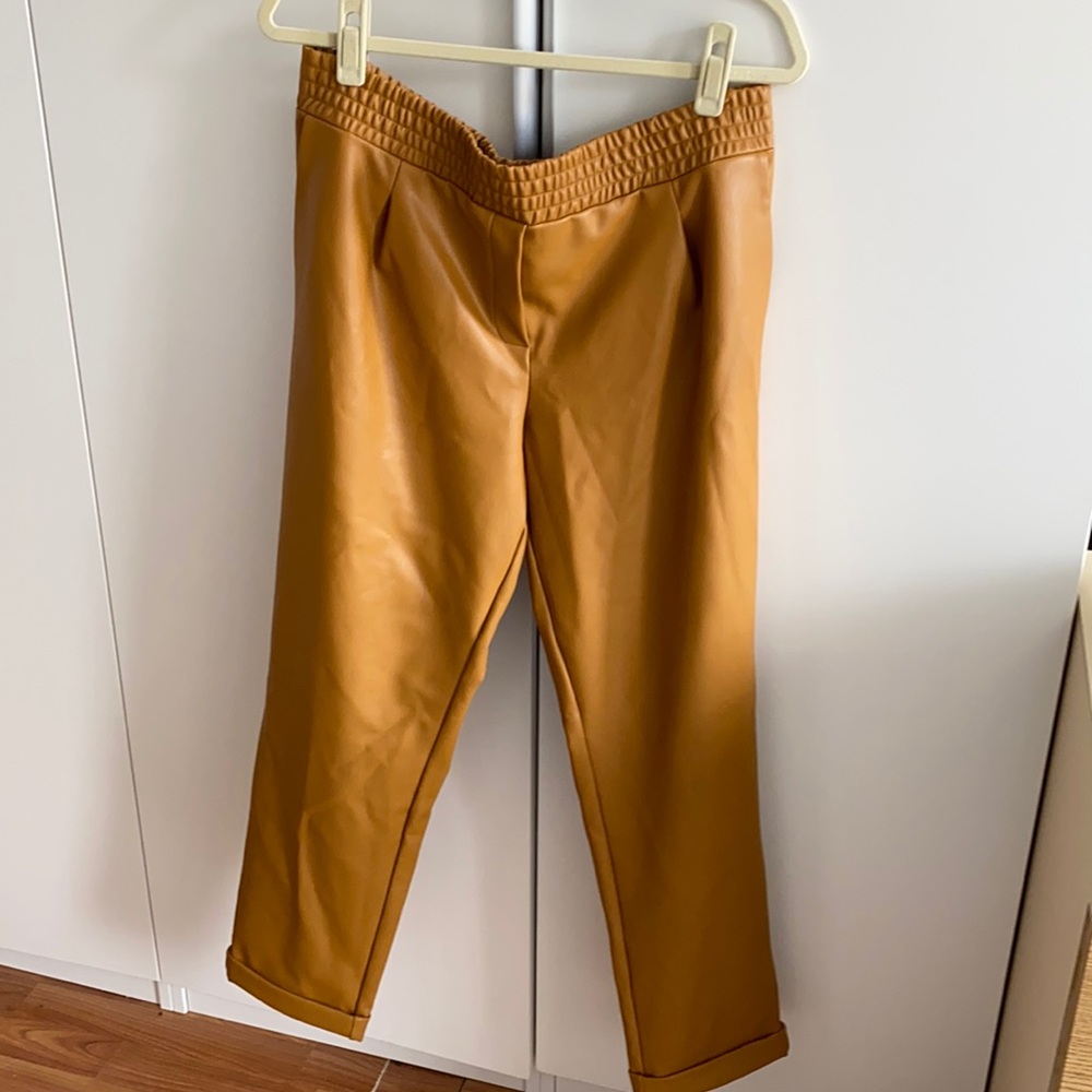 Halogen x Atlantic Pacific faux Leather pants  L